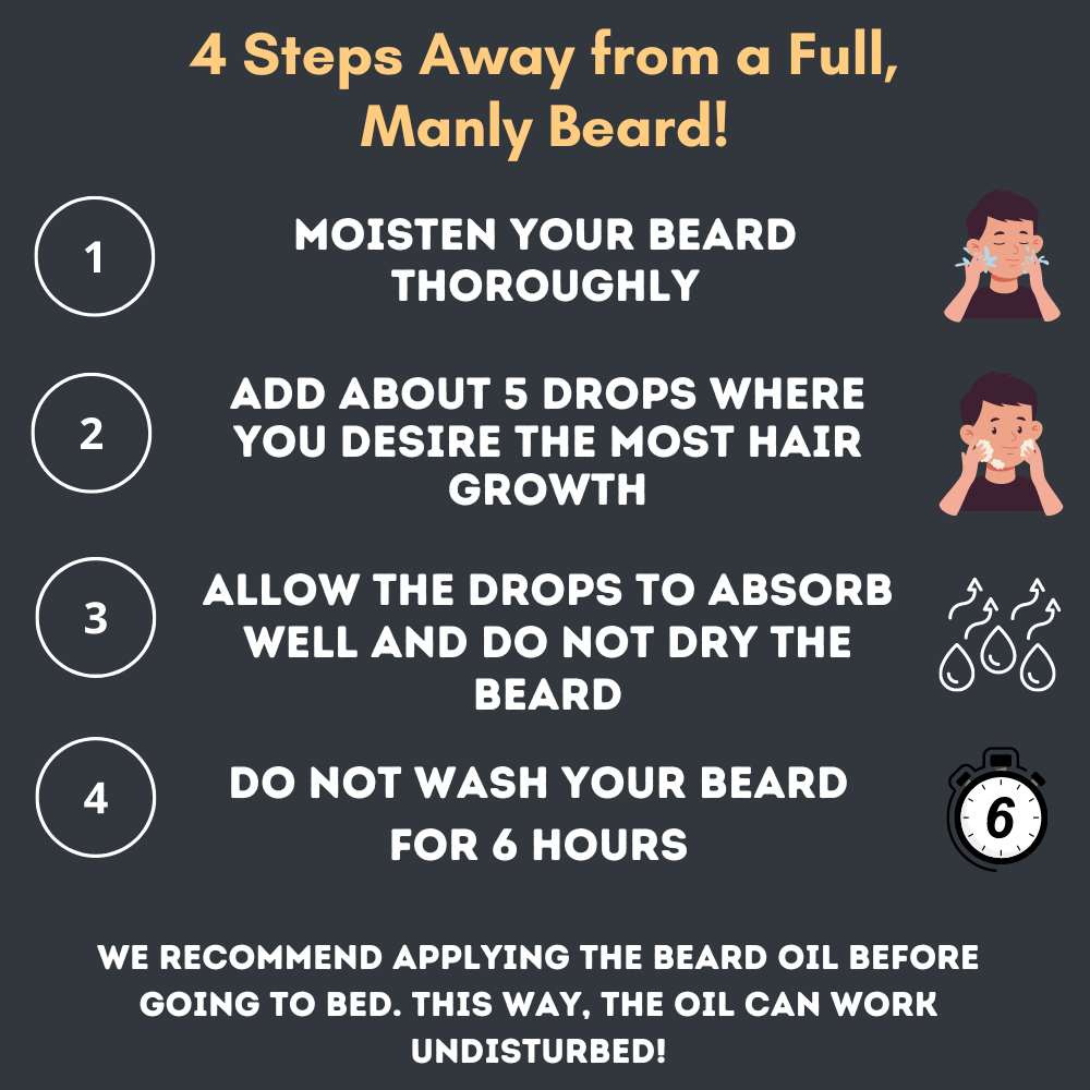 Beard Growth Oil ~ Stimulates beard growth for a masculine beard